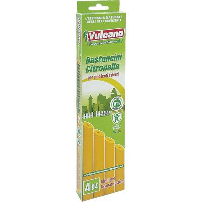 BASTONCINI ANTI ZANZARE GREEN VULCANO - CITRONELLA CF=PZ 4- 12 confezioni