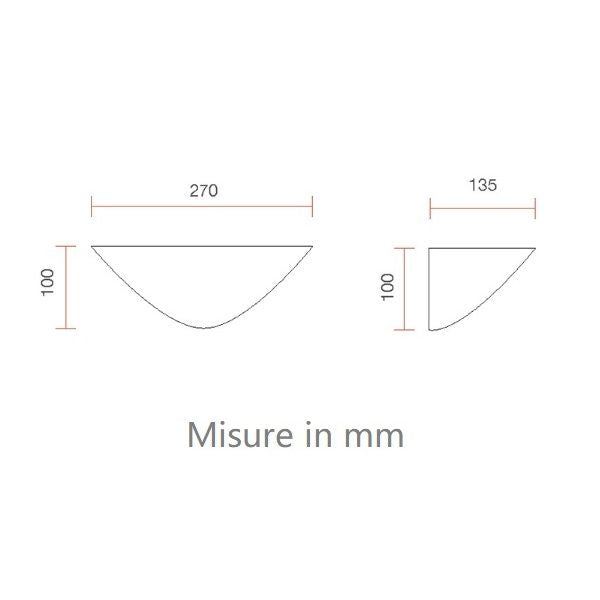 APPLIQUE DA PARETE BIANCA 1XE27 EKA BELFIORE