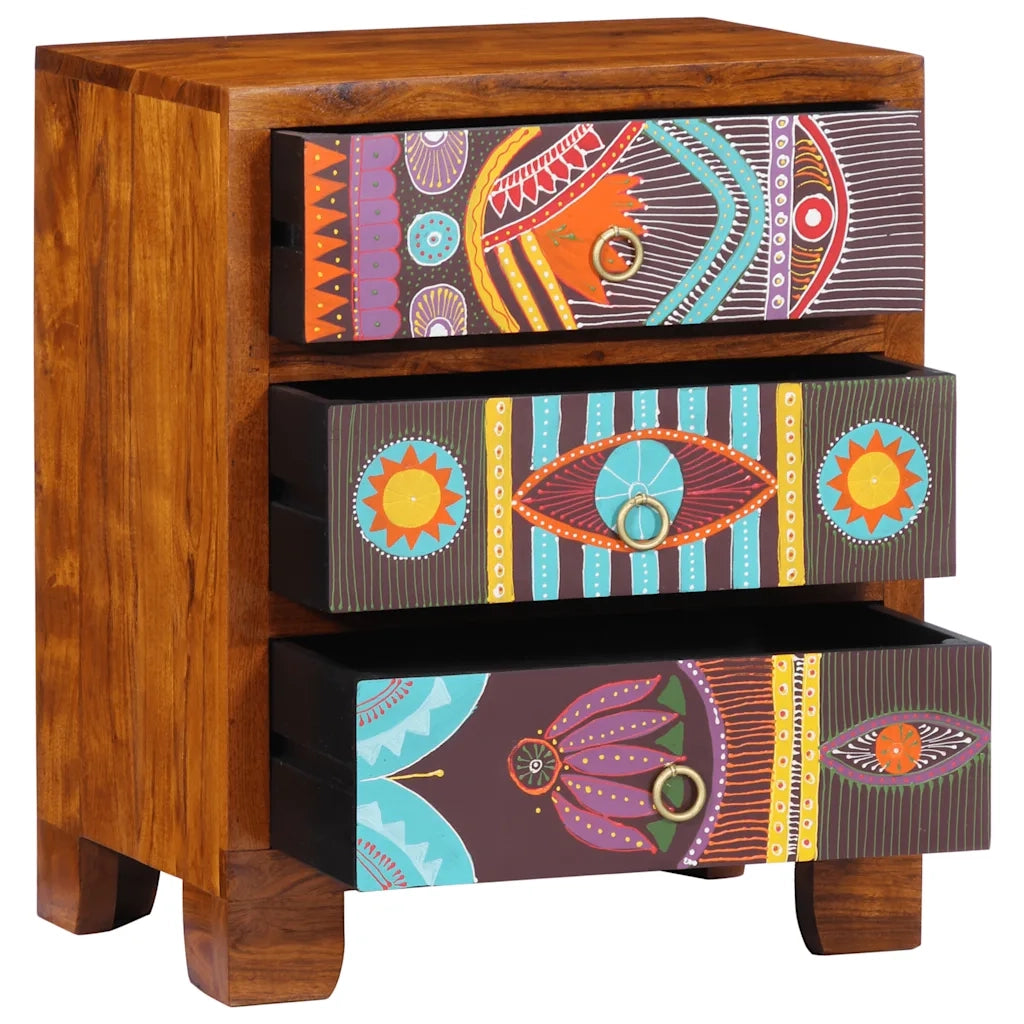 Credenza Multicolore 50x35x60 in Legno Massello di Acacia 4016501