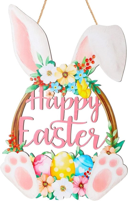 Decorazione di Pasqua con martelletto per porte - Corona di uova di Pasqua - Adatto per verande, parete esterna e decorazioni per finestre