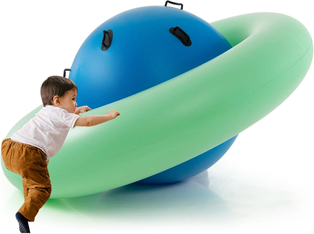 Palla gonfiabile da arrampicata per bambini, pallina gonfiabile per arrampicata, telaio da arrampicata con 6 maniglie, cupola da arrampicata fino a 3 bambini, portata fino a 113 kg, per bambini