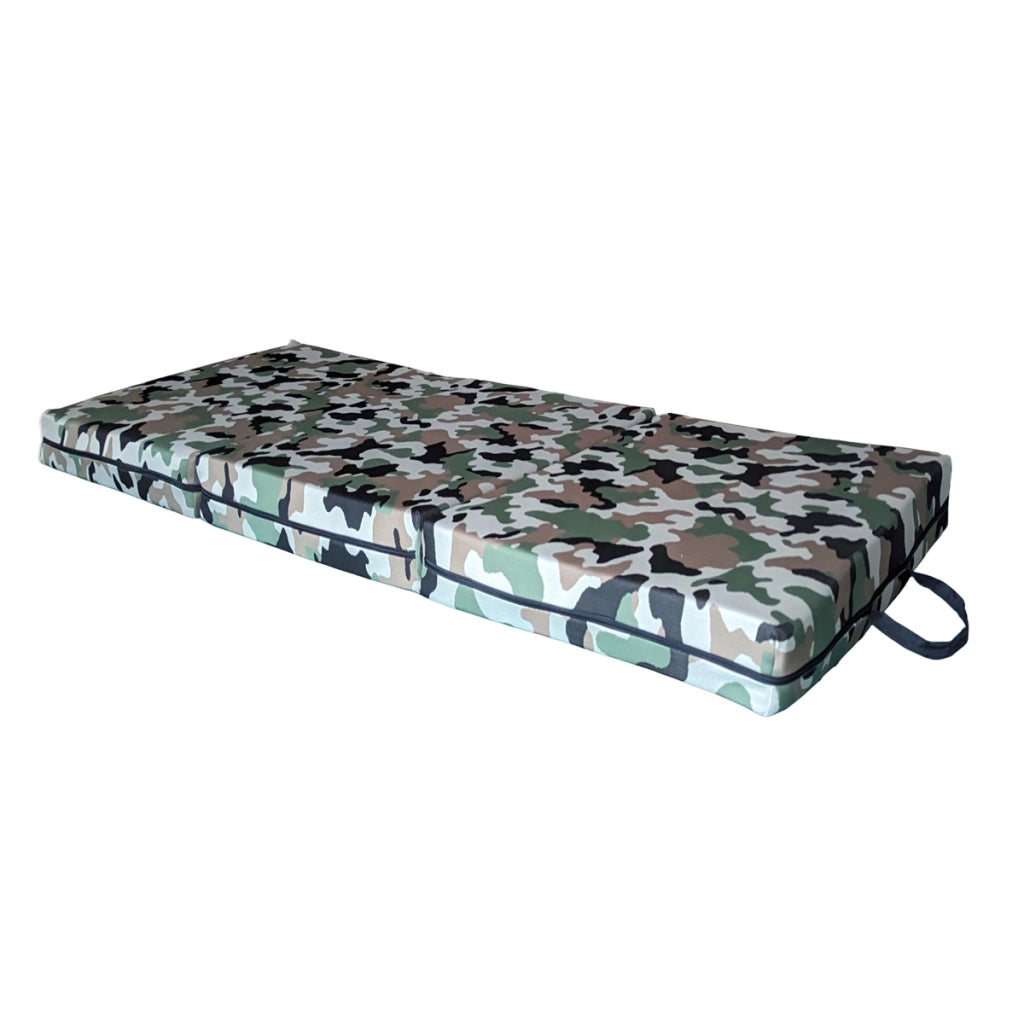 Materasso pieghevole futon – Materasso da campeggio mimetico sfoderabile antimacchia. Materasso FUTON per ospiti inattesi 120x200x15 cm