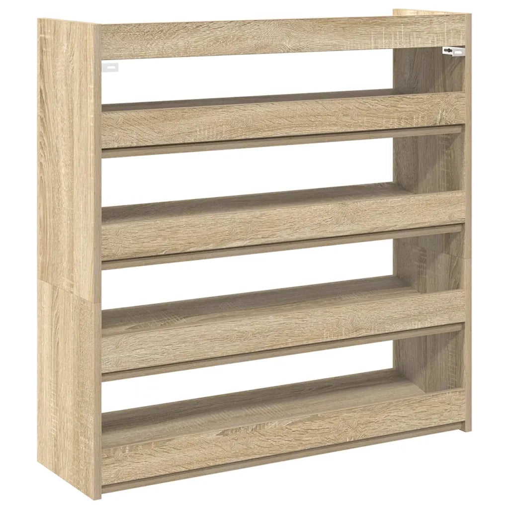 vidaXL Scarpiera Rovere Sonoma 80x25x81 cm in Legno Multistrato