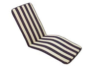 CUSCINO CAPRI A RIGHE BLU PER POLTRONA PIEGHEVOLE  cm.49x157h. spessore cm.3