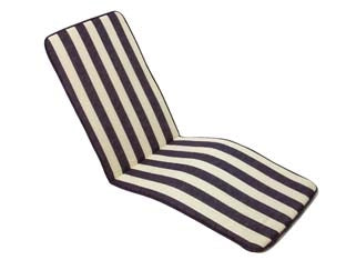 CUSCINO CAPRI A RIGHE BLU PER POLTRONA PIEGHEVOLE  cm.49x157h. spessore cm.3