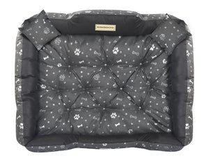 AIO FACTORY 115x95 cm KINGDOG Letto per cani impermeabile personalizzabile Silver Bones