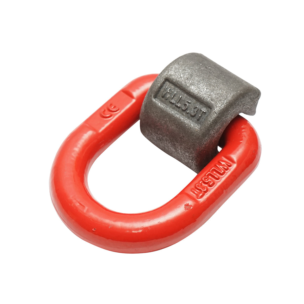 Ancoraggio/anello di sollevamento saldabile con molla, carico massimo supportato 5,3 tonnellate
