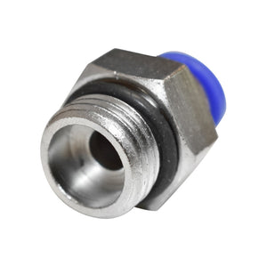 Attacco rapido dritto in plastica/metallo con filettatura e O-ring fi6xM14