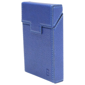 Custodia in pelle blu per pacchetto di sigarette P27