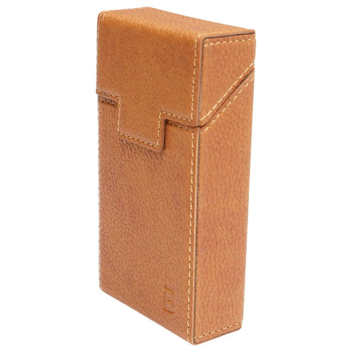 Custodia in pelle marrone per pacchetto di sigarette P25