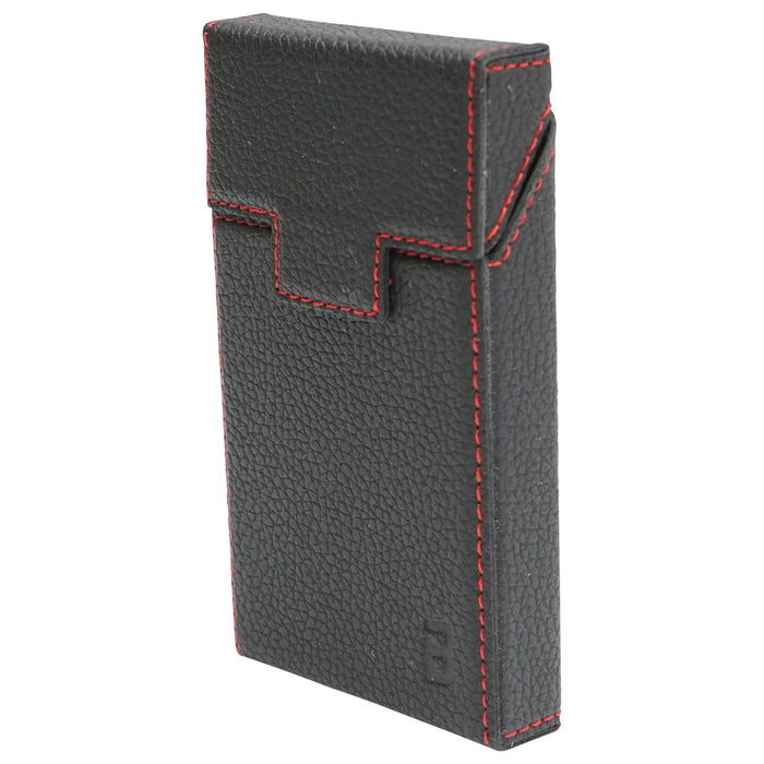 Custodia in pelle nera per pacchetto di sigarette P34