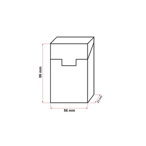 Custodia in pelle rossa per pacchetto di sigarette P22
