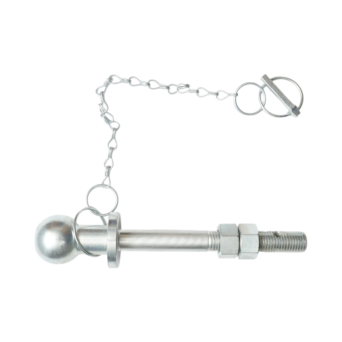 Dado per occhiello di traino 50mm, filettatura M22, lunghezza 275mm con catena e sicurezza