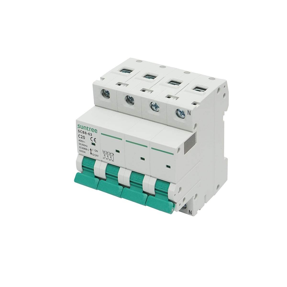 Interruttore automatico con fusibile tipo 3P+N, 20A 400VAC Suntree