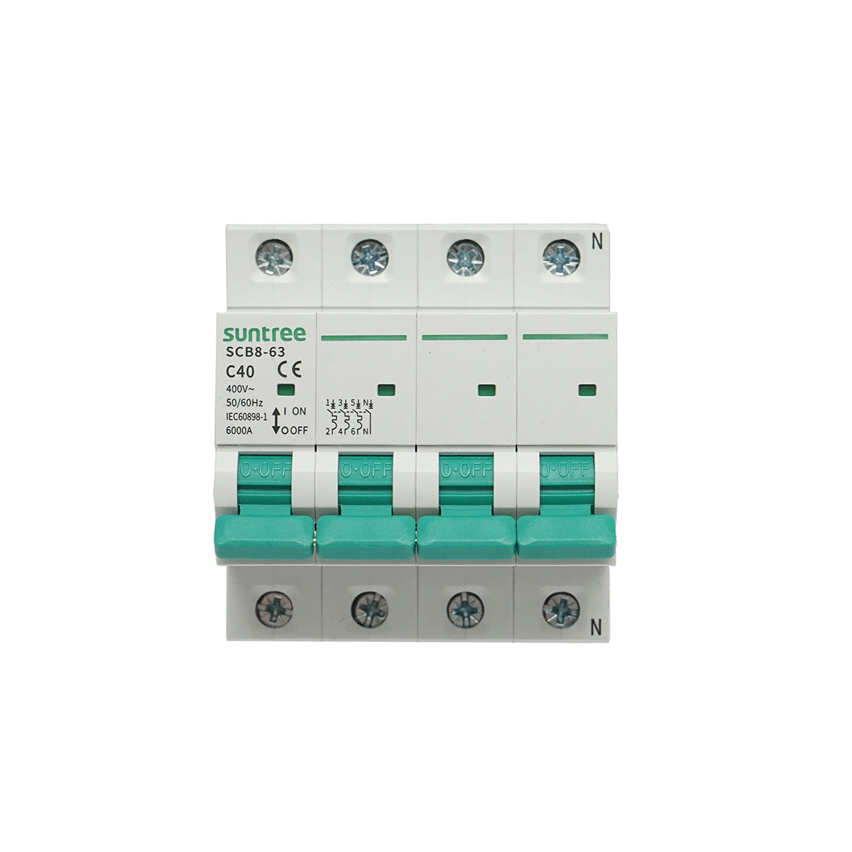 Interruttore automatico tipo 3P+N, 40A 400VAC Suntree