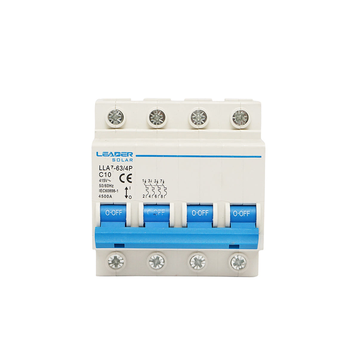 Interruttore automatico tipo 4P-10A-415VAC Leader