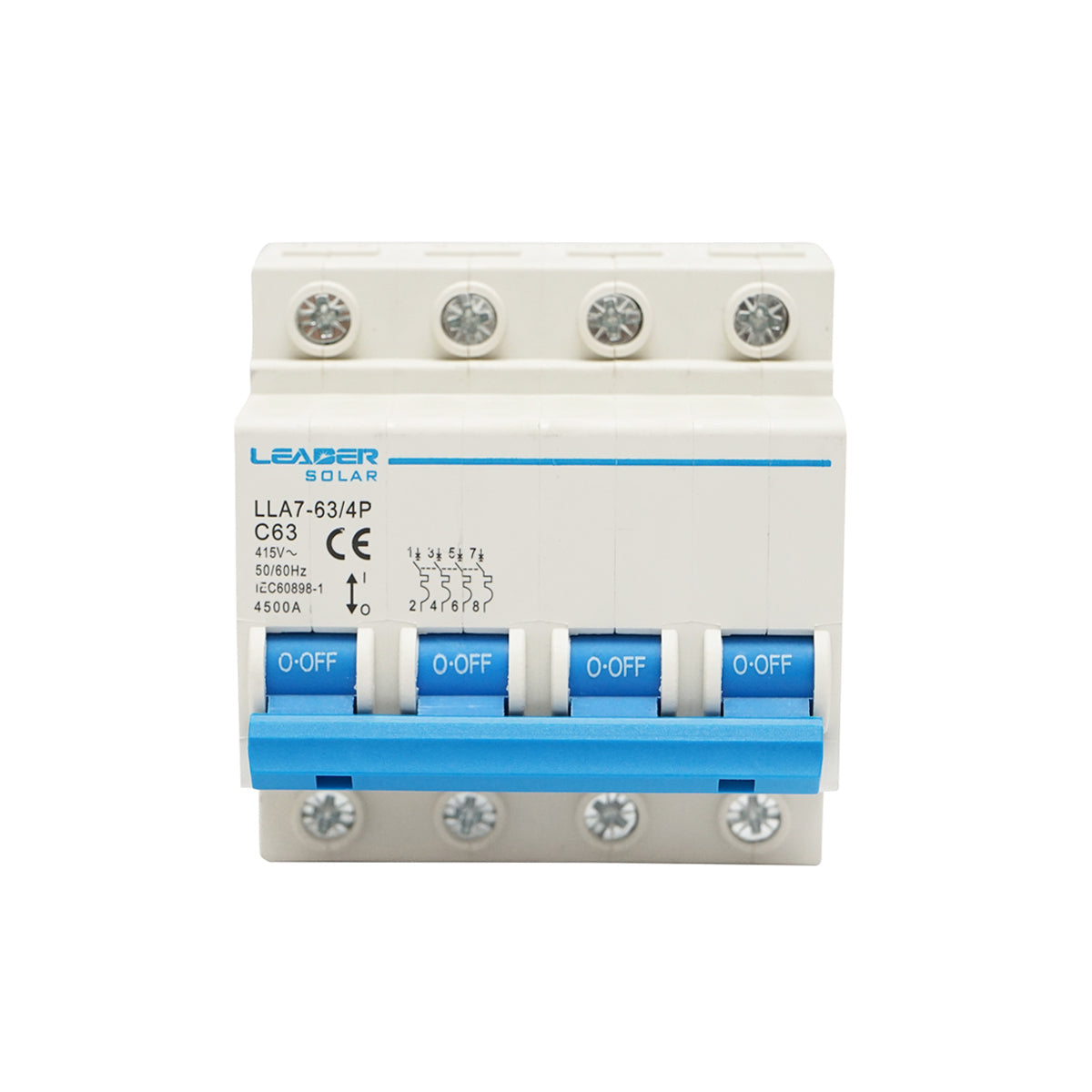 Interruttore automatico tipo 4P-63A-415VAC Leader