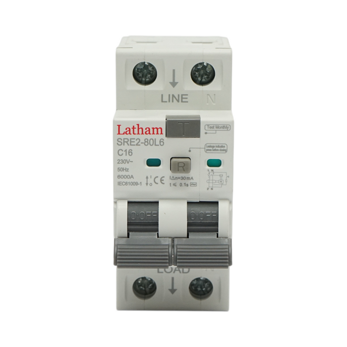 Interruttore differenziale 1P+N, 16A, 230VAC, 30mA, 6kA Longroad