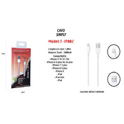 Trade Shop - Cavo Usb Simply Ricarica Per Iphone Ipad Ipod 1 Mt 5volt-2000ma Maxtech F-ip002 -