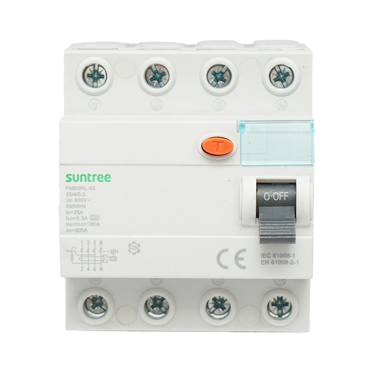 Interruttore differenziale Suntree 4P 25A 300mA 6kA, tipo A