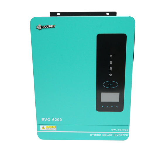 Inverter solare ibrido 6,2 KW, 48 V, 120 A MPPT, monofase, ON/OFF-GRID, EVO-6200 Bourget