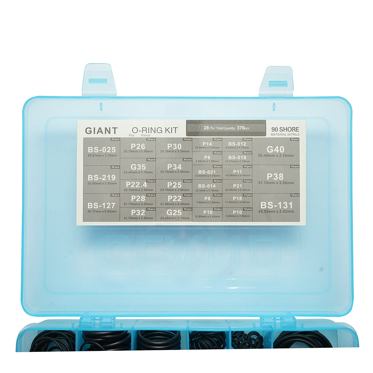 Kit O-ring Daewoo Volvo Doosan 376 pezzi