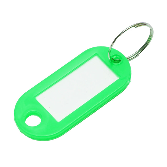 Portachiavi verde con etichetta