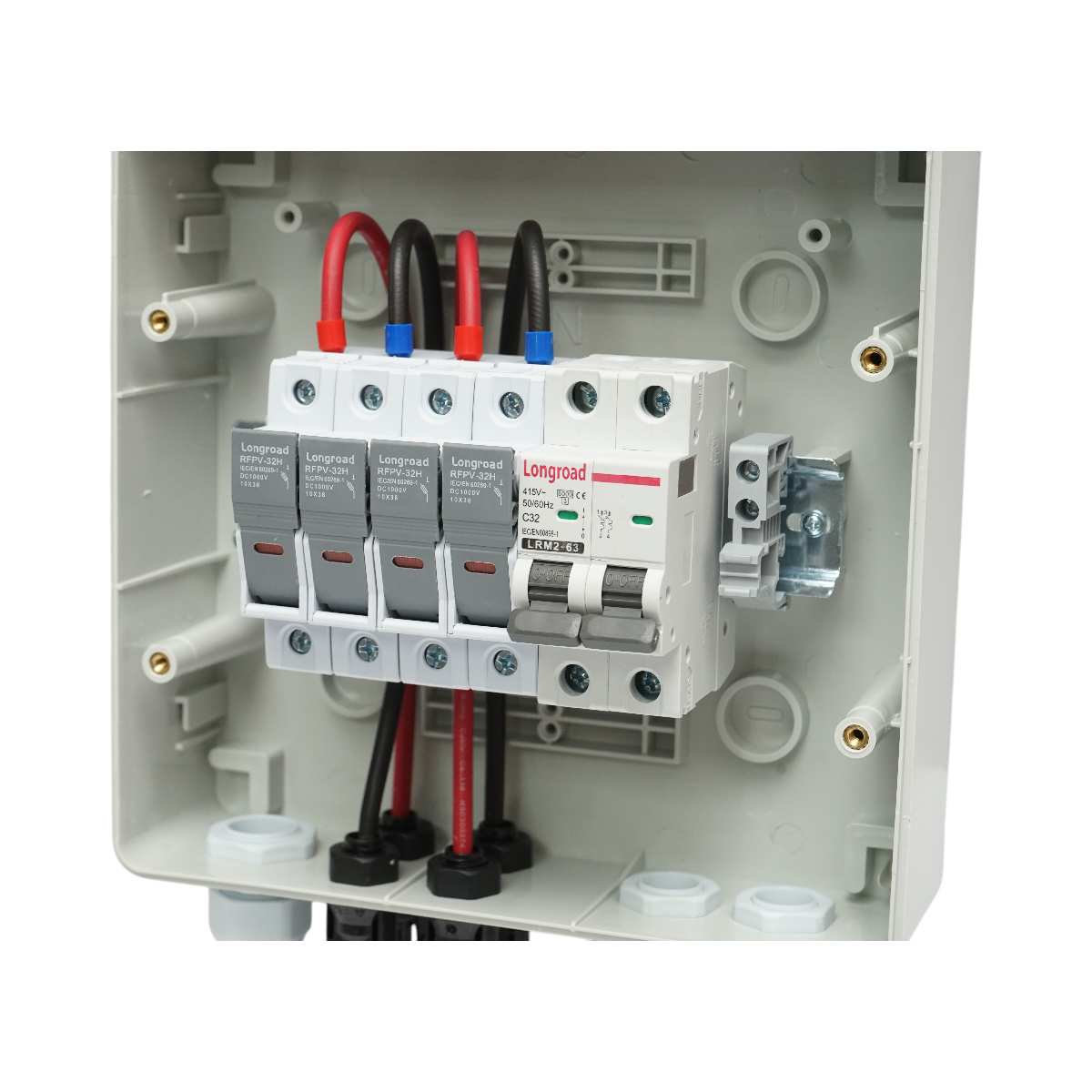 Quadro fusibili da 8 moduli, equipaggiato monofase per sistemi 3–6 kW Breckner Germany