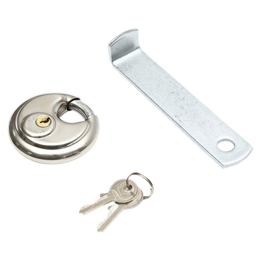 Serratura antifurto in acciaio inox con due chiavi, 110x110x217mm per gancio di traino Breckner Germany