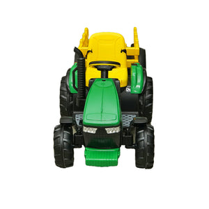 Trattore elettrico con rimorchio, telecomando e batteria per bambini 1980x650x610