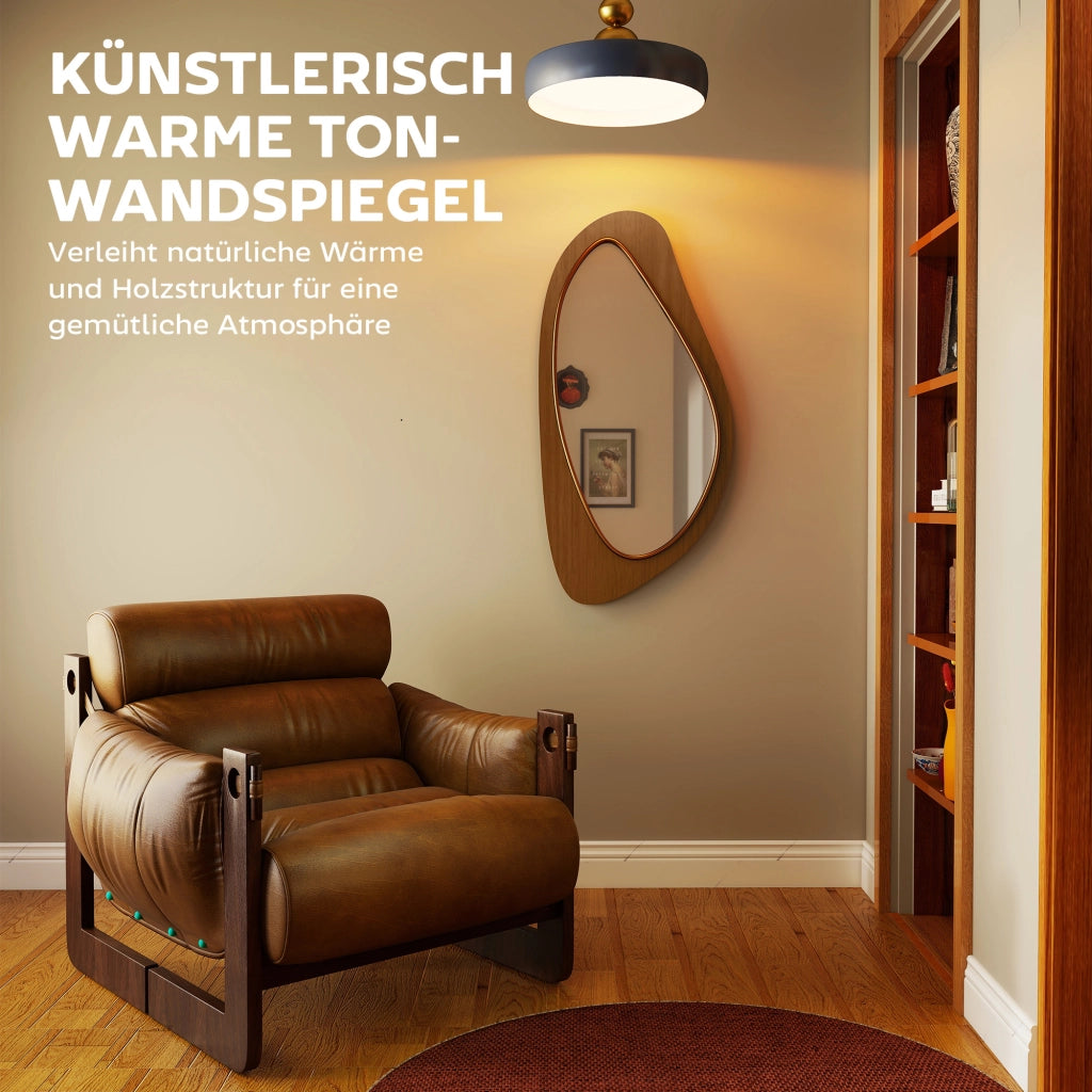 Specchio da Parete con Cornice in Pino ¨C zephmum ¨C 91.5x45x3 cm Naturale
