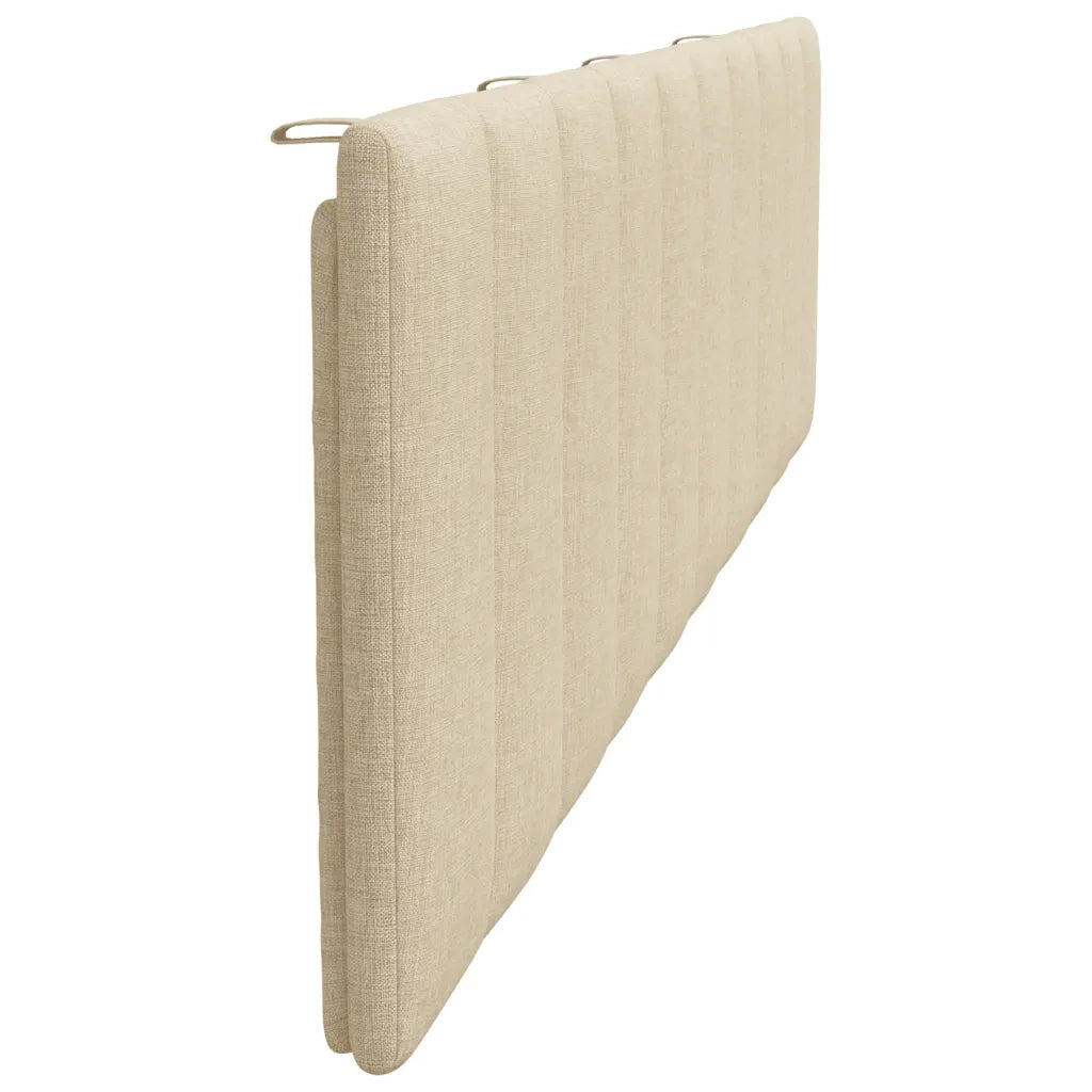 Cuscino Testiera-Cuscino per Testiera Hanko Crema 200 cm in Tessuto