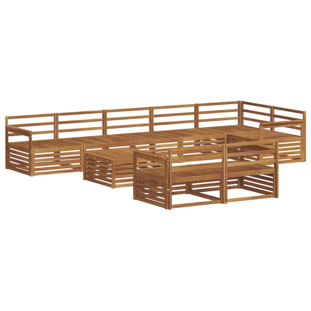 Set di divani da esterno 9 pcs Naturale