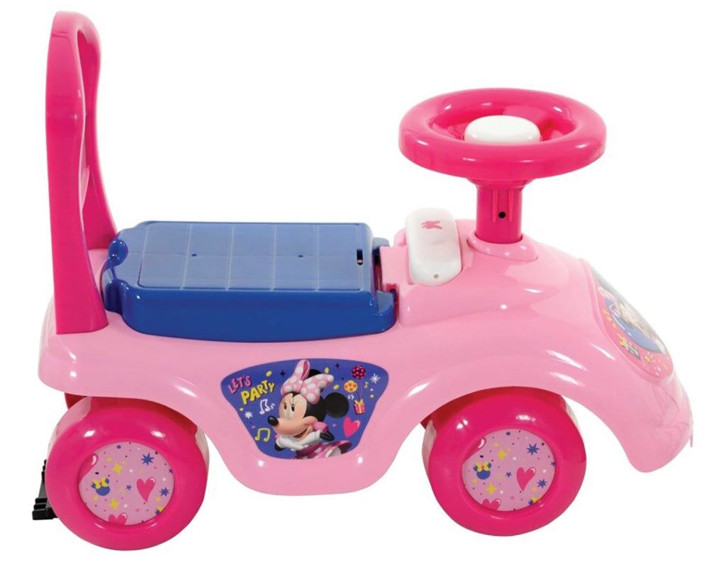 Macchina Cavalcabile per Bambini Volante Direzionabile Vano Contenitore e Telefono Disney Minnie Rosa
