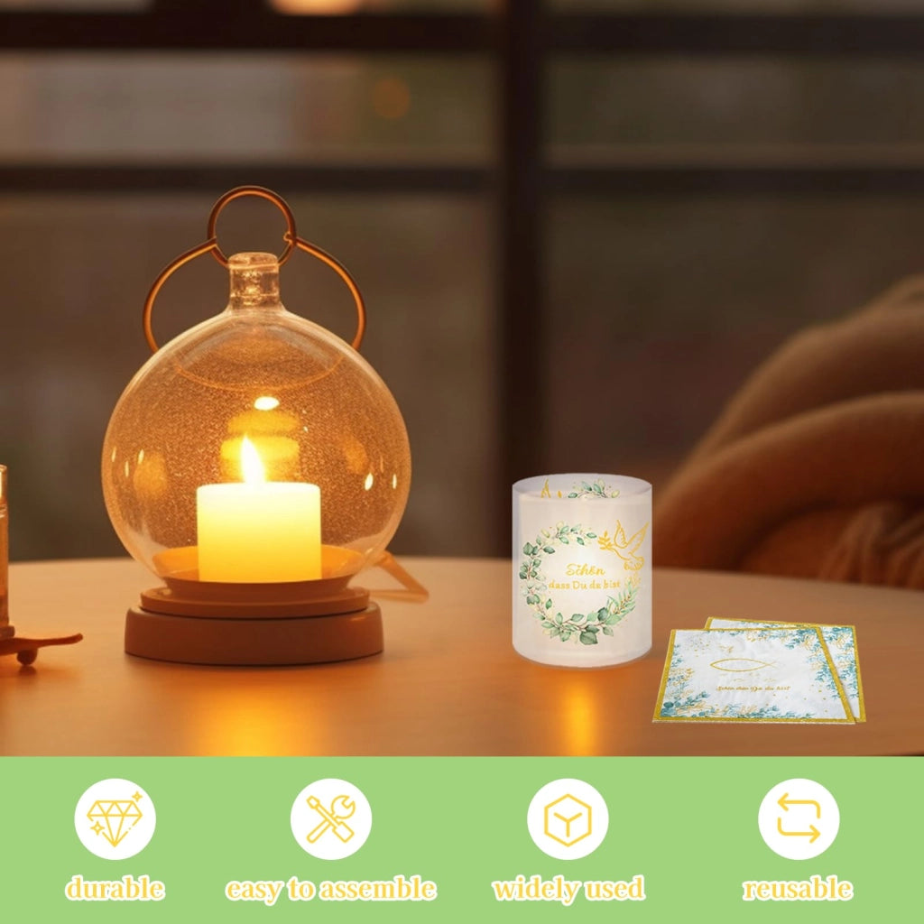 Set per decorazioni per battesimo: 12 lanterne, 20 tovaglioli, 100 coriandoli