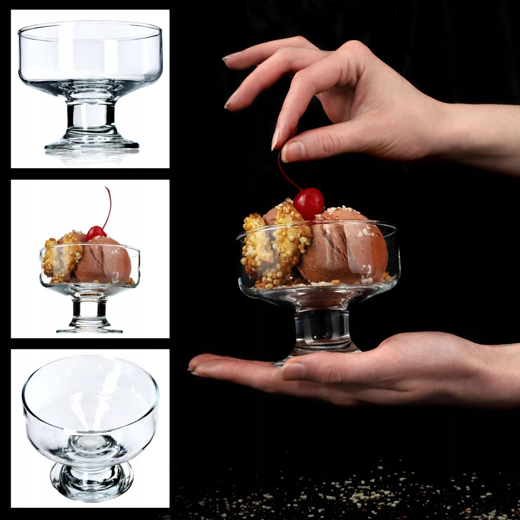 Set di 6 coppette in vetro da 180 ml per gelato e dessert KADAX.