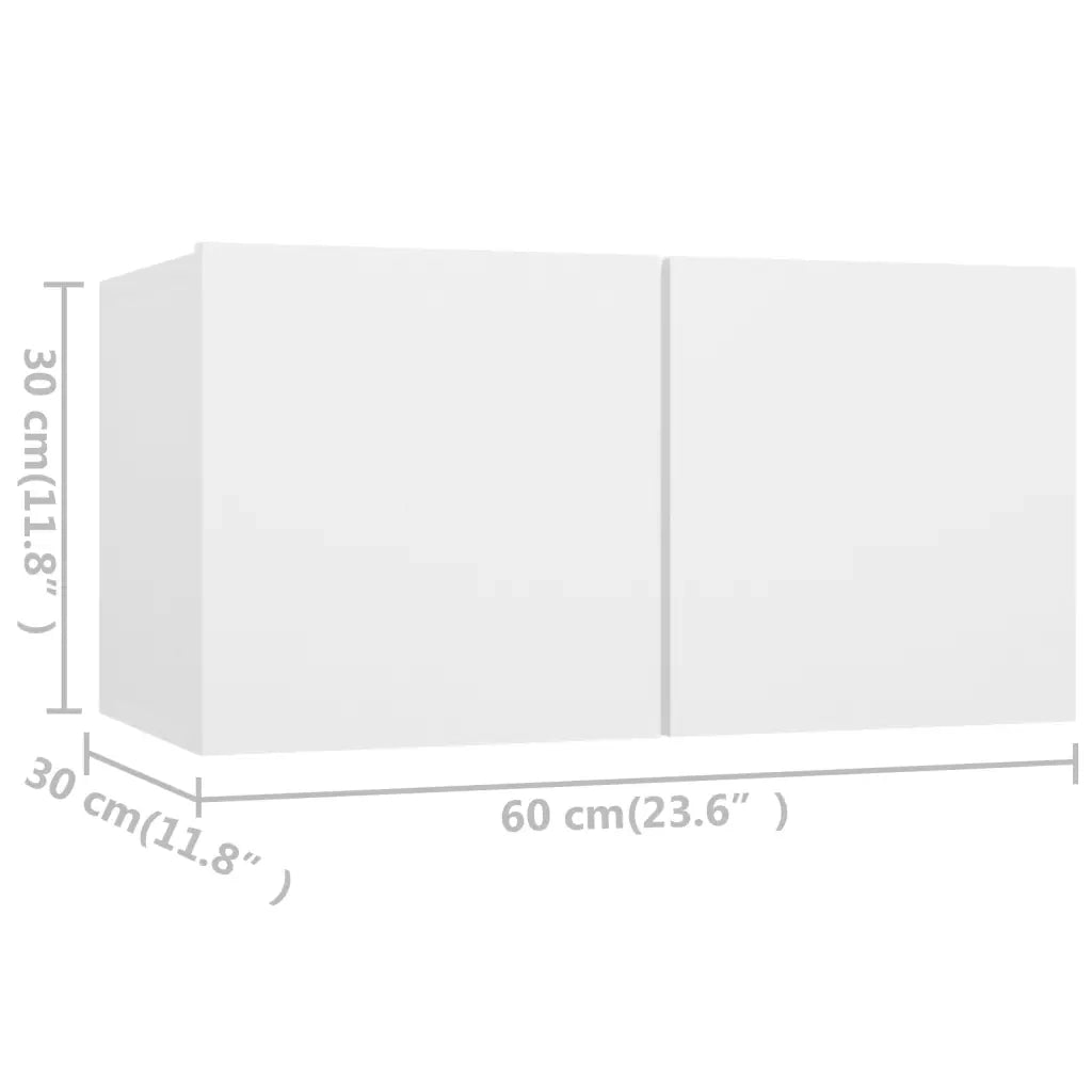 Set Mobile TV 7 pz Bianco in Legno Multistrato 3078707