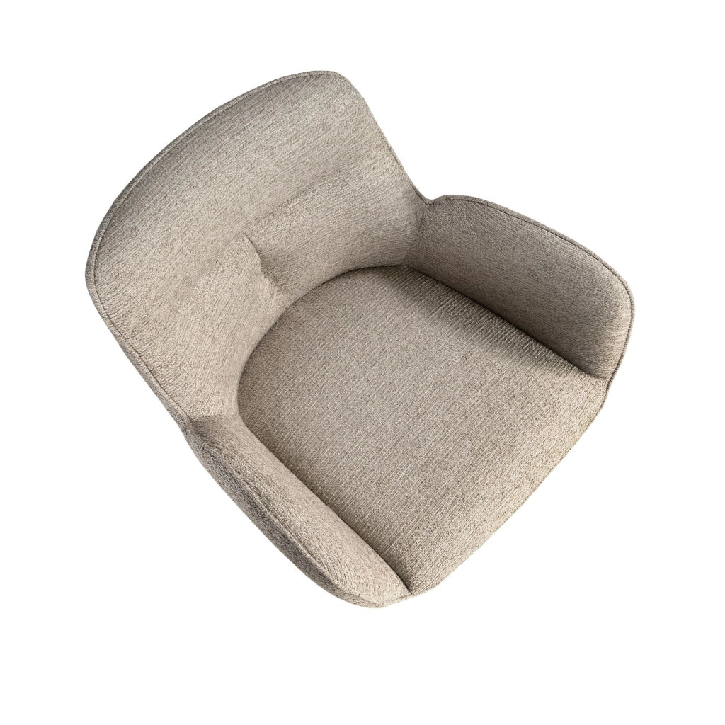 Sedia girevole in tessuto beige