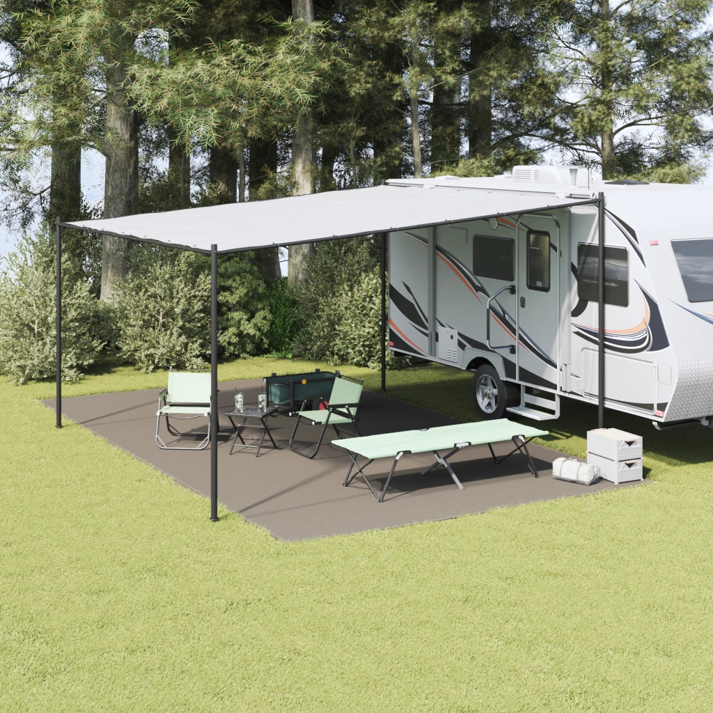 Telo da Tenda Grigio Chiaro Poliestere 400 x 700 cm Durevole