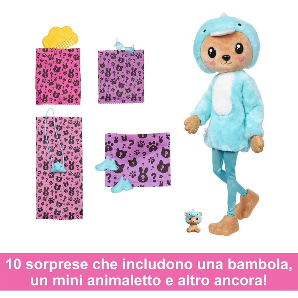 Barbie Cutie Reveal Bambola Costume Peluche da Orsacchiotto-Delfino Idea Regalo