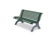 Panca Kate 552 metallo zincato schienale verniciata forno 150x65x75h colori vari - RAL 7011/6005