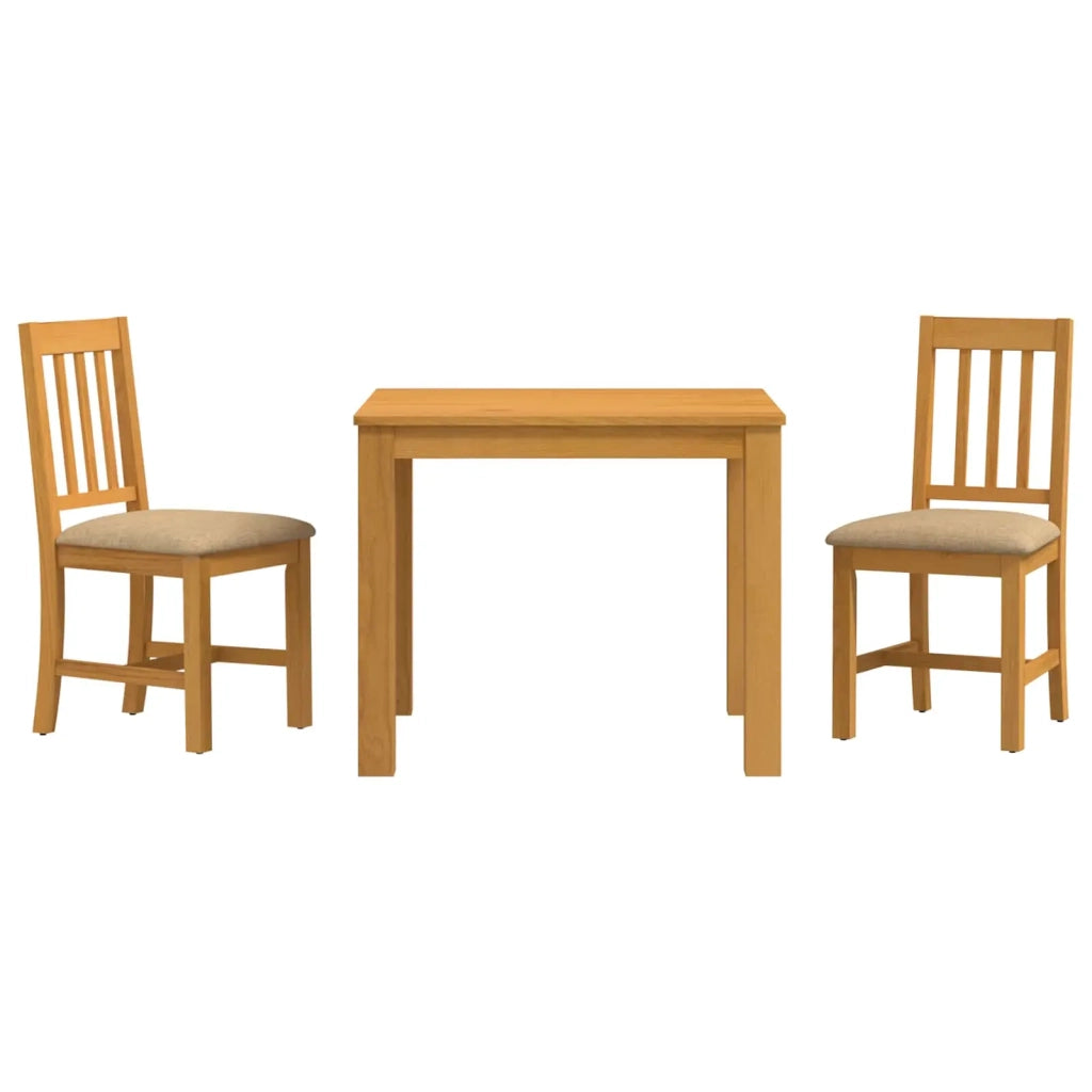 Set da pranzo 3 pz Beige Legno di Quercia Massello 3430312