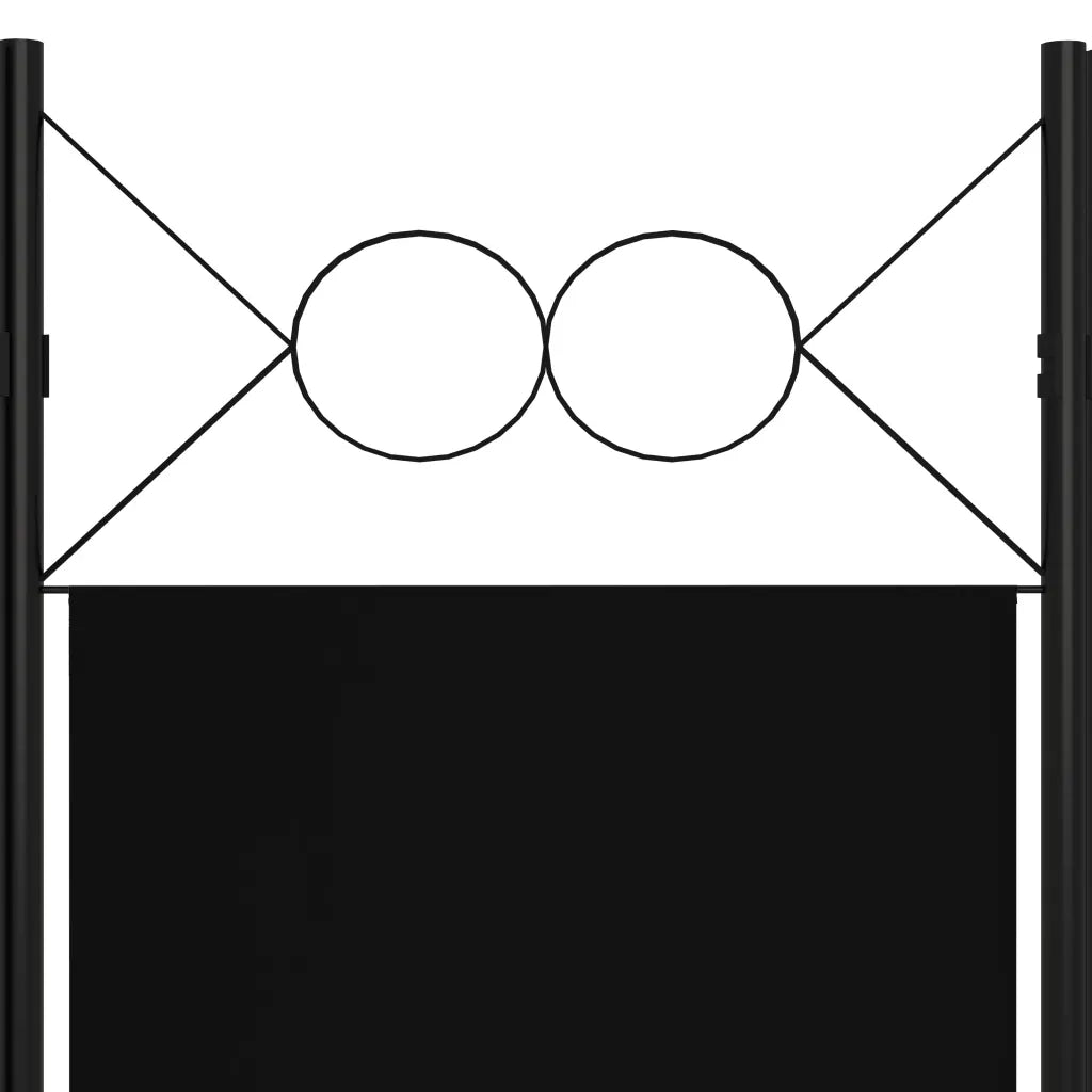Paravento a 3 Pannelli Nero 120x180 cm 320702