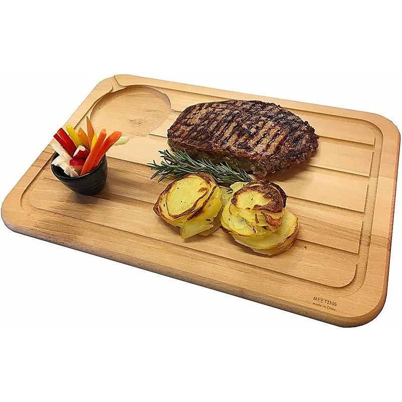 TAGLIERE, STEAK, IN LEGNO MASSELLO DI FAGGIO