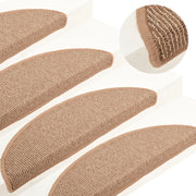Tappetini per Scale 15 pz Marrone Chiaro 56x17x3 cm cod mxl 75046