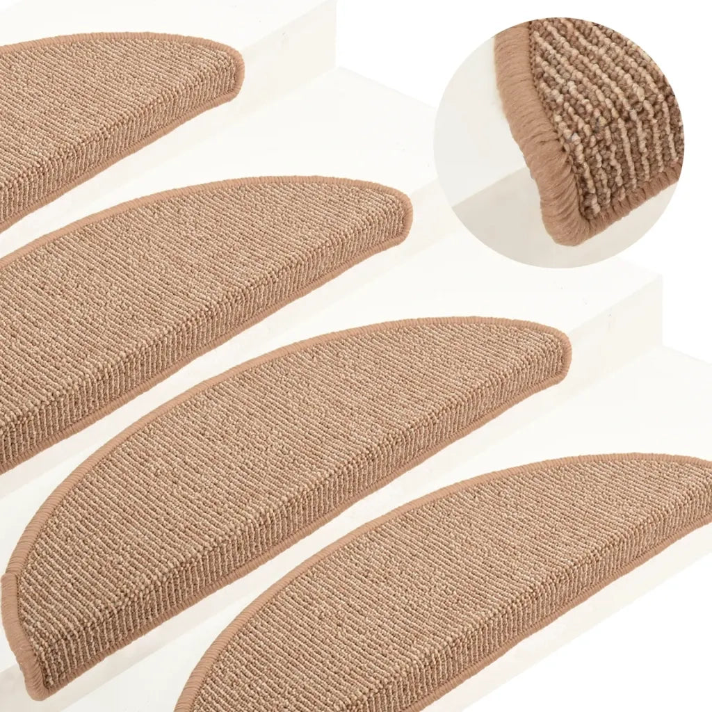 Tappetini per Scale 15 pz Marrone Chiaro 56x17x3 cm cod mxl 75046