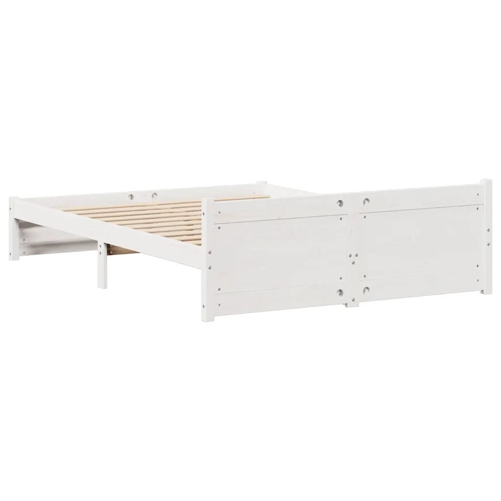 vidaXL Letto senza Materasso Bianco 140x200 cm Legno Massello di Pino
