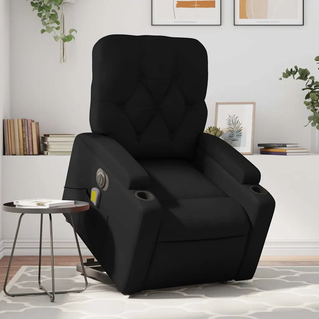 Poltrona Alzapersona Massaggiante Elettrica Nera in Similpellecod mxl 108926