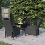 Set Mobili da Pranzo per Giardino 5 pz Grigio Scuro cod mxl 41008