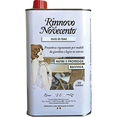OLIO TEAK NOVECENTO - TRASPARENTE ML 500- 3 pezzi